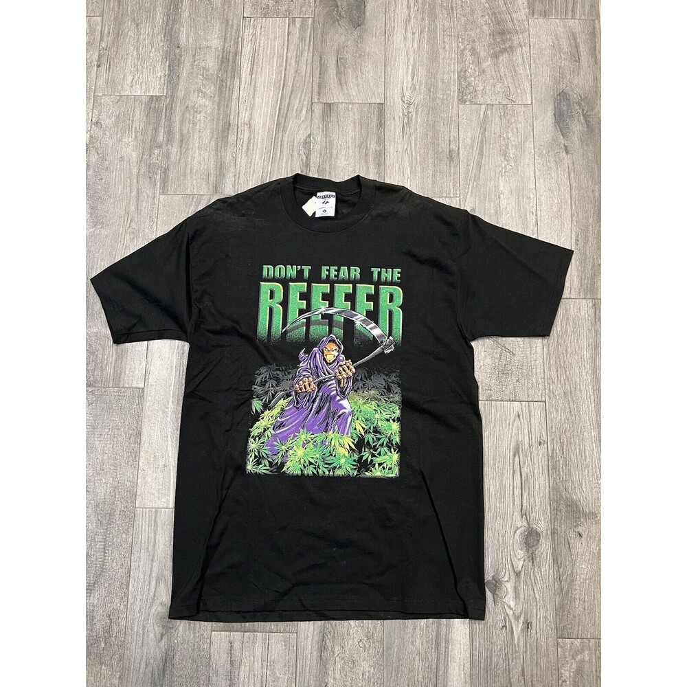 vintage jerzees mens don’t fear the reefer t shirt large